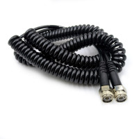 J7 spring wire Howo coaxial spiral video cable TNC signal connection cable dedicated TNCrF double shielded high frequency